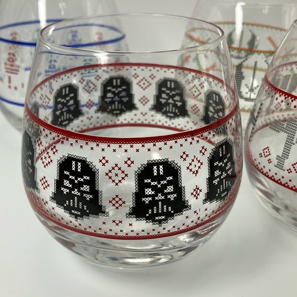 Star Wars Ugly Sweater holiday drink Set of 4 - Picture 2 of 15